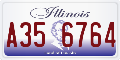 IL license plate A356764