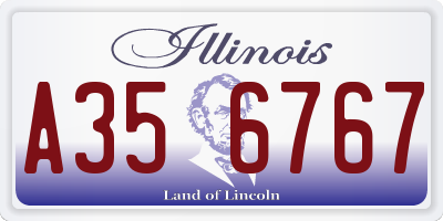 IL license plate A356767