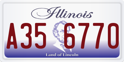IL license plate A356770