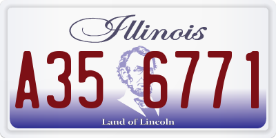 IL license plate A356771