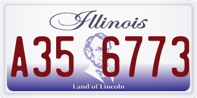 IL license plate A356773
