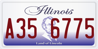 IL license plate A356775