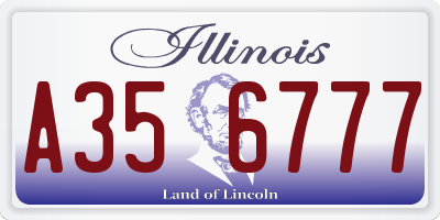 IL license plate A356777