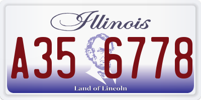 IL license plate A356778