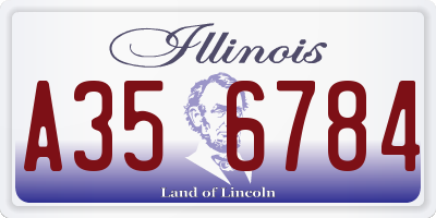 IL license plate A356784