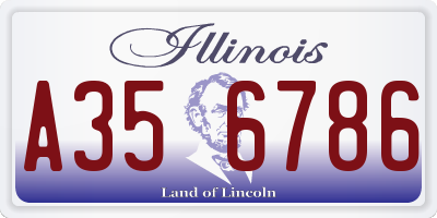 IL license plate A356786