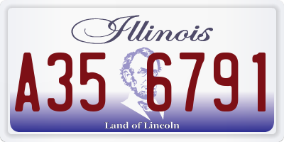 IL license plate A356791