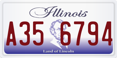 IL license plate A356794