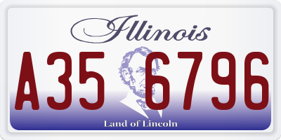 IL license plate A356796