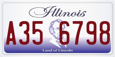 IL license plate A356798