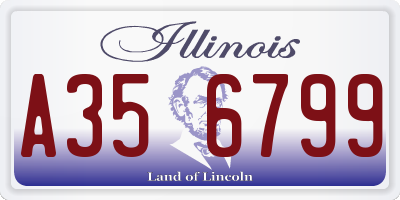 IL license plate A356799
