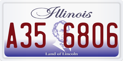 IL license plate A356806