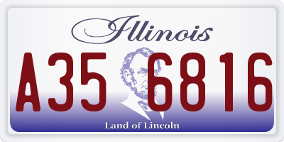 IL license plate A356816