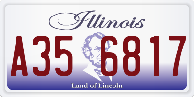 IL license plate A356817