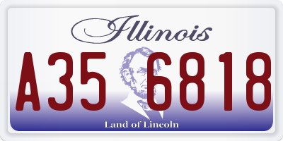IL license plate A356818
