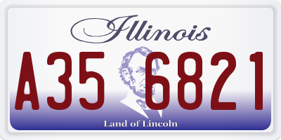 IL license plate A356821