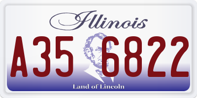IL license plate A356822