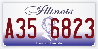 IL license plate A356823
