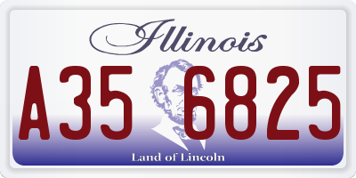 IL license plate A356825