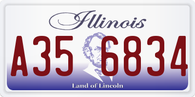 IL license plate A356834