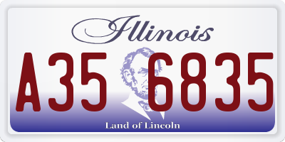 IL license plate A356835