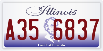 IL license plate A356837