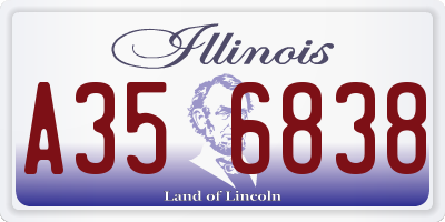IL license plate A356838
