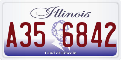 IL license plate A356842