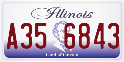 IL license plate A356843