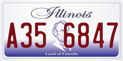 IL license plate A356847
