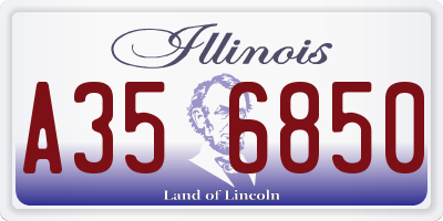 IL license plate A356850