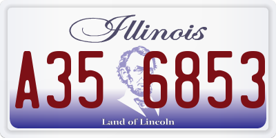 IL license plate A356853