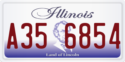 IL license plate A356854
