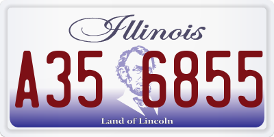 IL license plate A356855