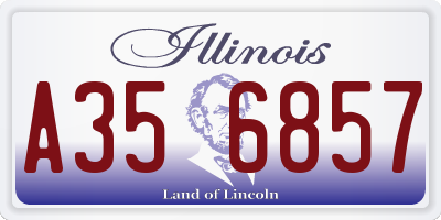 IL license plate A356857