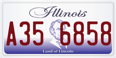IL license plate A356858
