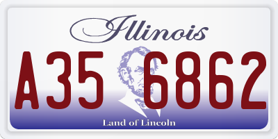 IL license plate A356862