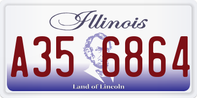 IL license plate A356864