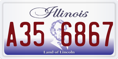 IL license plate A356867