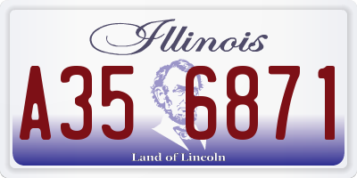 IL license plate A356871