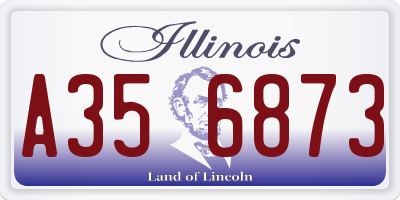 IL license plate A356873