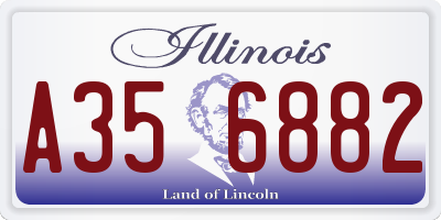 IL license plate A356882