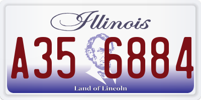 IL license plate A356884