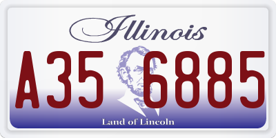 IL license plate A356885