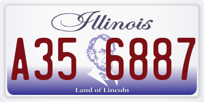 IL license plate A356887