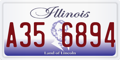 IL license plate A356894
