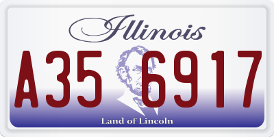 IL license plate A356917