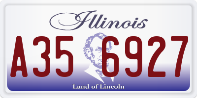 IL license plate A356927