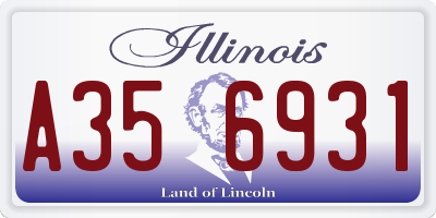 IL license plate A356931