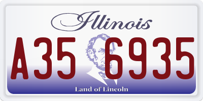 IL license plate A356935